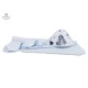 MimiNu - Prosop mare cu gluga Dimensiune 100x100 cm Din bumbac si thermo fleece Materiale certificate Oeko Tex Standard 100 Baby