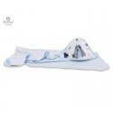 MimiNu - Prosop mare cu gluga Dimensiune 100x100 cm Din bumbac si thermo fleece Materiale certificate Oeko Tex Standard 100 Baby