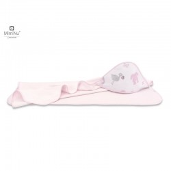 MimiNu - Prosop mare cu gluga Dimensiune 100x100 cm Din bumbac si thermo fleece Materiale certificate Oeko Tex Standard 100 Baby
