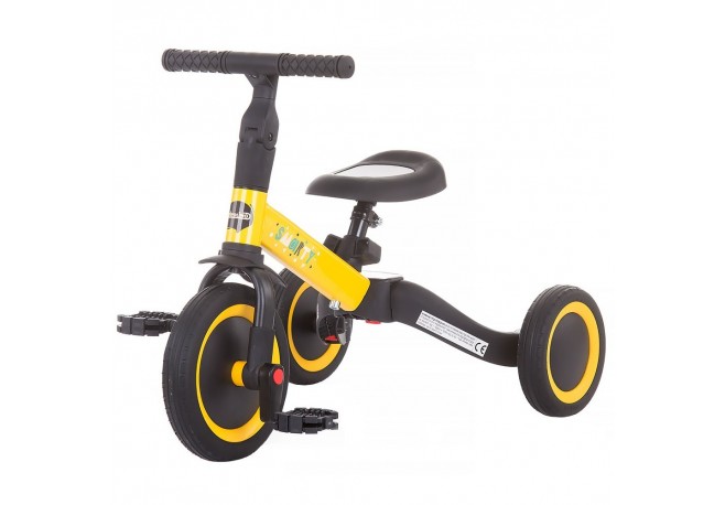Tricicleta si bicicleta Chipolino Smarty 2 in 1 yellow