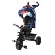 Lionelo - Tricicleta Haari Blue Navy Suport picioare Control al directiei Scaun reversibil Rotire 360 grade Pliabila Conform cu 