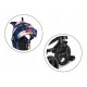 Lionelo - Tricicleta Haari Blue Navy Suport picioare Control al directiei Scaun reversibil Rotire 360 grade Pliabila Conform cu 