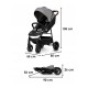 Lionelo - Carucior sport Zoey De la nastere Cu accesorii Cadru din aluminiu 0- 15 kg Conform cu standardul european de securitat
