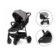 Lionelo - Carucior sport Zoey De la nastere Cu accesorii Cadru din aluminiu 0- 15 kg Conform cu standardul european de securitat