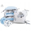 MimiNu - Aparatoare cu 6 pernute modulare Cu doua fete Cu fermoar Cu husa detasabila si lavabila Pentru patut 120X60 cm Din bumb