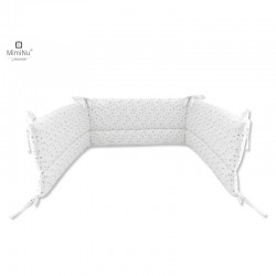 MimiNu - Aparatoare pentru patut 120x60 cm Din bumbac certificat Oeko Tex Standard 100 Cu inaltimea de 30 cm Cu panglici Mini Gr