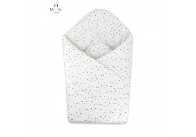 MimiNu - Paturica de infasat Cu multiple utilizari Cu inchidere arici velcro Dimensiune 75x75 cm Din bumbac certificat Oeko Tex 