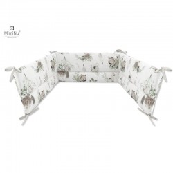 MimiNu - Aparatoare pentru patut 120x60 cm Din bumbac certificat Oeko Tex Standard 100 Cu inaltimea de 30 cm Cu panglici Austral