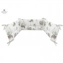MimiNu - Aparatoare pentru patut 120x60 cm Din bumbac certificat Oeko Tex Standard 100 Cu inaltimea de 30 cm Cu panglici Austral