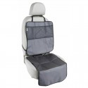 Petite&Mars - Protectie impermeabila pentru bancheta auto si spatar Cu organizator 3 in 1  Savior Gri