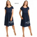 Qmini - Camasa de alaptat L/XL Din bumbac si elastan MOM Bleumarin