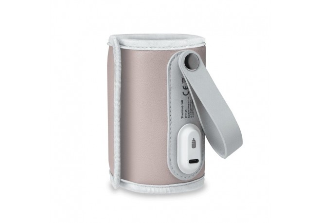 Lionelo - Incalzitor biberoane ThermUp Go Portabil Temperatura constanta pana la 24 h Incarcare USB Roz