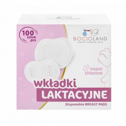 Bocioland - Tampoane pentru san Set 100 bucati Ambalate individual Cu banda adeziva pentru o fixare usoara