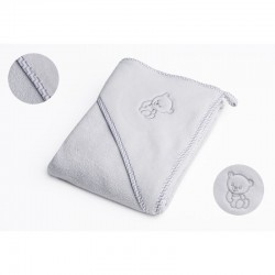 Qmini - Prosop cu gluga Din bumbac 80x80 cm Grey