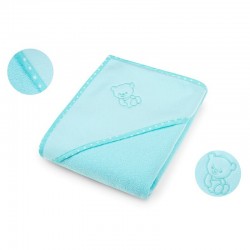 Qmini - Prosop cu gluga Din bumbac 80x80 cm Turquoise