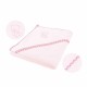 Qmini - Prosop cu gluga Din bumbac 80x80 cm Pink