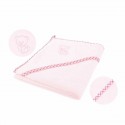 Qmini - Prosop cu gluga Din bumbac 80x80 cm Pink
