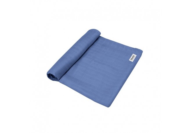 Lionelo - Paturica multifunctionala de infasat Din bambus 120x120 cm Albastru
