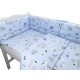 Qmini - Lenjerie patut 3 piese Cu protectie laterala Din bumbac certificat Oeko Tex Standard 100 Pentru patut 140x70 cm Indian B