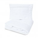 Qmini - Set pilota si perna pentru patut Din bumbac certificat Oeko Tex Standard 100 Perna 40x60cm Pilota 100x135cm White