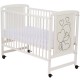 Qmini - Patut din lemn Timmi Heart 120x60 cm Din lemn de pin si mdf Stabil si rezistent Inaltime saltea reglabila pe 3 nivele La