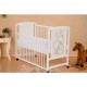 Qmini - Patut din lemn Timmi Heart 120x60 cm Cu laterala culisanta Din lemn de pin si mdf Stabil si rezistent Inaltime saltea re