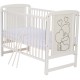Qmini - Patut din lemn Timmi Heart 120x60 cm Cu laterala culisanta Din lemn de pin si mdf Stabil si rezistent Inaltime saltea re