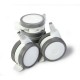 Set 4 roti pentru patut YappyKids Alb