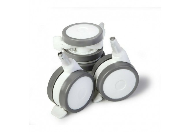 Set 4 roti pentru patut YappyKids Alb