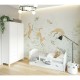 Patut junior cu sertar compartimentat YappyLux din lemn Cu laterala de protectie YappyKids 160x80 cm Alb