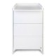 Comoda de infasat YappyMini din lemn Cu trei sertare Cu blat de infasat detasabil YappyKids 65x54x90 cm Alb