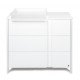 Comoda de infasat YappyClassic din lemn Cu trei sertare Cu blat de infasat detasabil YappyKids 105x50x90 cm Alb