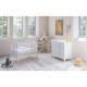 Comoda de infasat YappyClassic din lemn Cu trei sertare Cu blat de infasat detasabil YappyKids 105x50x90 cm Alb