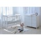 Comoda de infasat YappyClassic din lemn Cu trei sertare Cu blat de infasat detasabil YappyKids 105x50x90 cm Alb