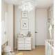 Comoda de infasat YappyEtude din lemn Cu patru sertare Cu blat de infasat detasabil YappyKids 89x86x50 cm Alb