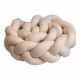 Protectie laterala pentru patut Tip Bumper impletit YappyGum Utilizabil si ca baby nest Din tricot YappyKids Lungime 240 cm Beig