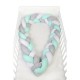 Protectie laterala pentru patut Tip Bumper impletit YappyGum Utilizabil si ca baby nest Din tricot YappyKids Lungime 240 cm Tren