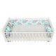 Protectie laterala pentru patut Tip Bumper impletit YappyGum Utilizabil si ca baby nest Din tricot YappyKids Lungime 240 cm Tren
