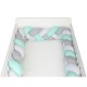Protectie laterala pentru patut Tip Bumper impletit YappyGum Utilizabil si ca baby nest Din tricot YappyKids Lungime 240 cm Tren