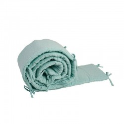 Aparatoare laterala pentru patut YappyMint Din muselina Acopera toate laturile unui patut de dimensiunea 120x60 cm Cu 14 panglic
