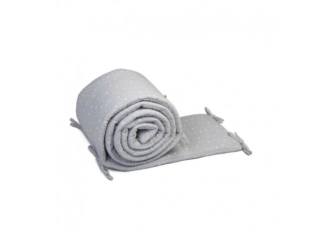 Aparatoare laterala pentru patut YappyStar Din muselina Acopera toate laturile unui patut de dimensiunea 120x60 cm Cu 14 panglic