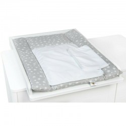 Saltea de infasat YappyNordGrey cu doua cearceafuri impermeabile YappyKids 73x55 cm Gri