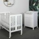 Saltea de infasat YappyNordGrey cu doua cearceafuri impermeabile YappyKids 73x55 cm Gri