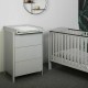 Saltea de infasat YappyNordGrey cu doua cearceafuri impermeabile YappyKids 73x55 cm Gri