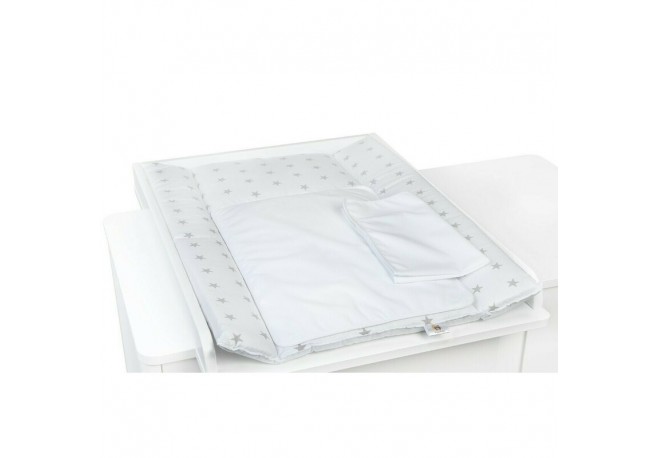 Saltea de infasat YappyNordWhite cu doua cearceafuri impermeabile YappyKids 73x55 cm Alb