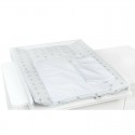 Saltea de infasat YappyNordWhite cu doua cearceafuri impermeabile YappyKids 73x55 cm Alb
