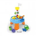 Petite&Mars - Masuta de activitati pentru apa si nisip Sandy Joe Cu accesorii 8 jucarii Multicolor