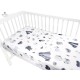 MimiNu - Cearceaf cu elastic pentru patut 140X70 cm Din bumbac certificat Oeko Tex Standard 100 Baby Shower Blue