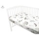 MimiNu - Cearceaf cu elastic pentru patut 140X70 cm Din bumbac certificat Oeko Tex Standard 100 Australian Animals Beige