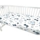 MimiNu - Cearceaf cu elastic pentru patut 140X70 cm Din bumbac certificat Oeko Tex Standard 100 Dino Granat